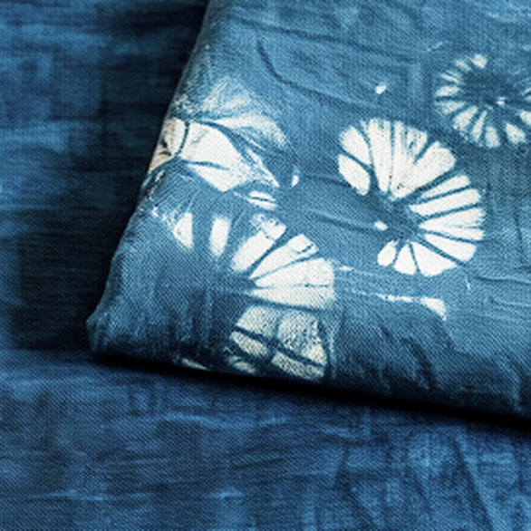 草木染圍巾–山霧靛