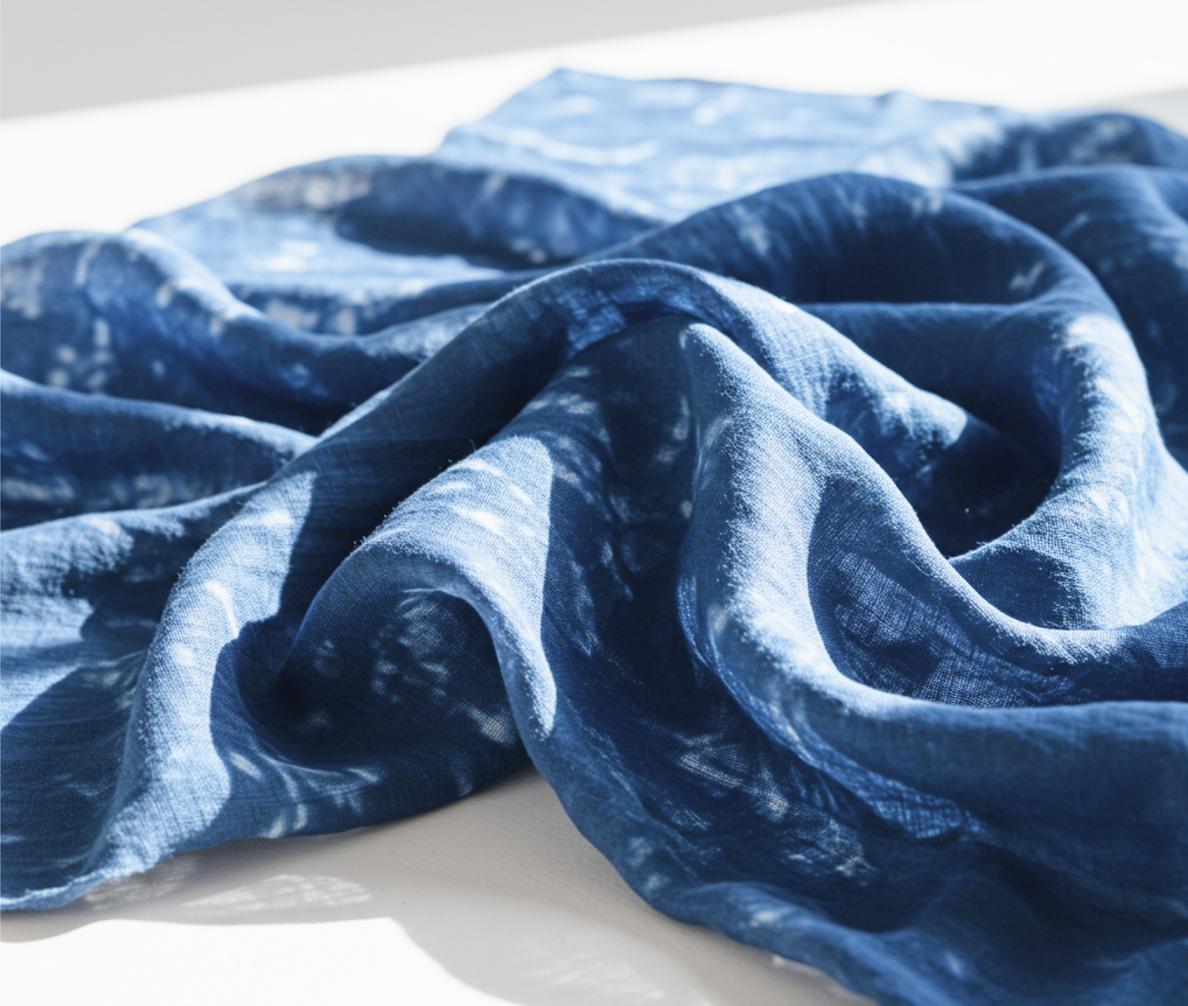 草木染圍巾–山霧靛