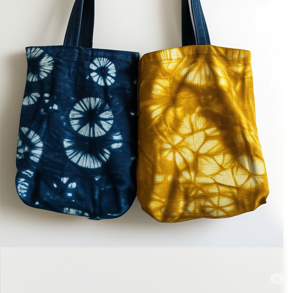 草木染圍巾–山霧靛